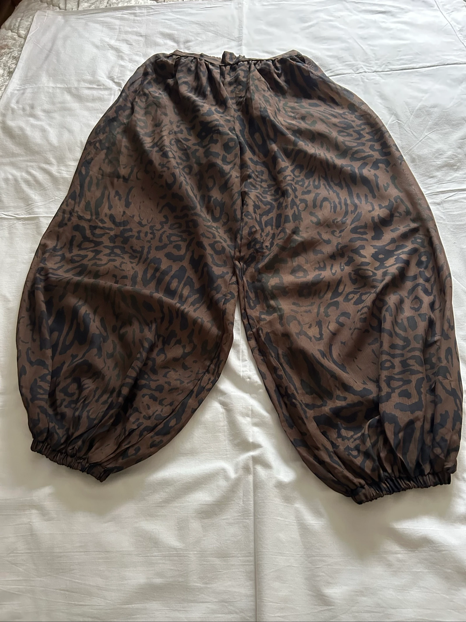Chiffon Harem Pants with Animal Print – XS – New – photo 2